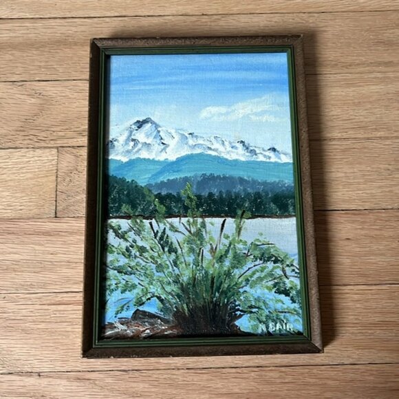 Framed Landscape Painting Hand Painted 6.5” x 9.5” - Picture 6 of 6